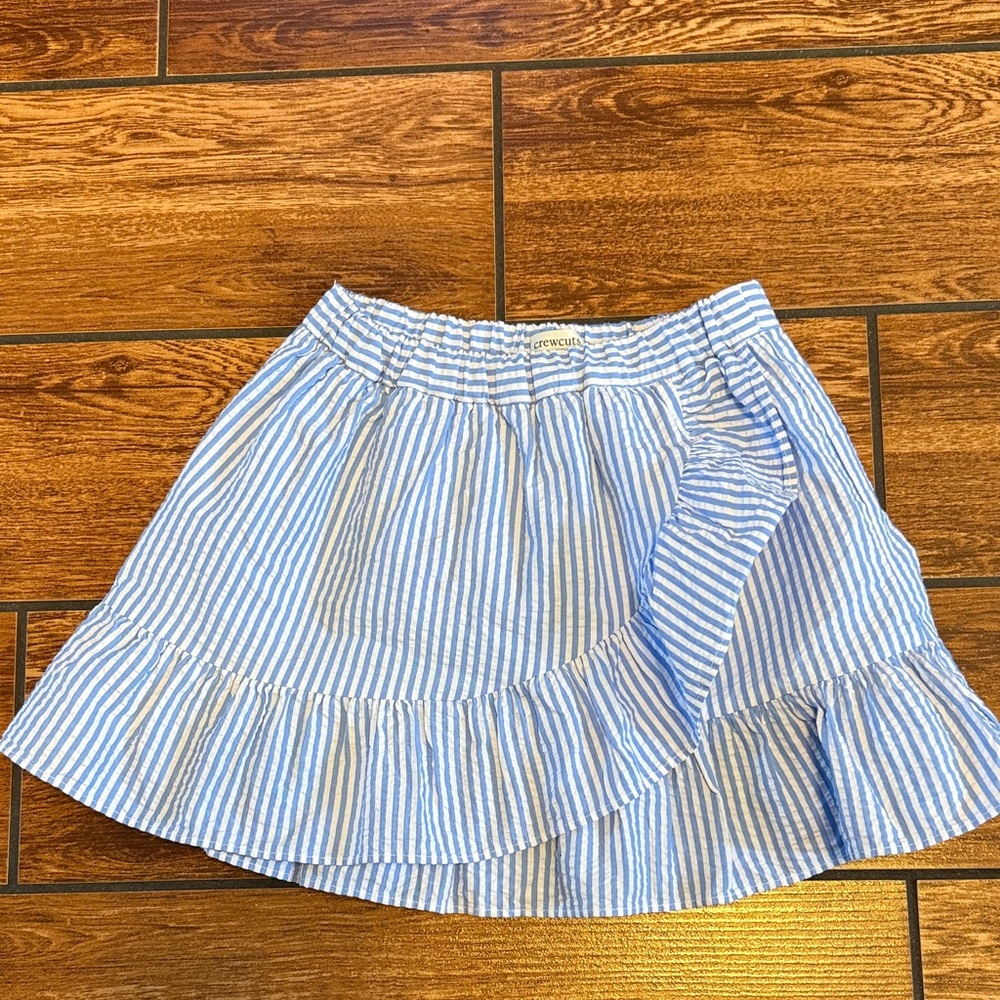 Crewcuts Blue and White Ruffled skirt